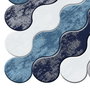 Conceptum Alfombra Wookece298 Azul Claro, Turquesa, Lila y Azul Marino 100 x 200 cm